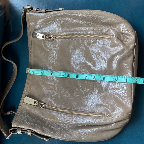 Cole Haan Essex Tan Patent Leather Hobo Shoulder Bag - Picture 14 of 16